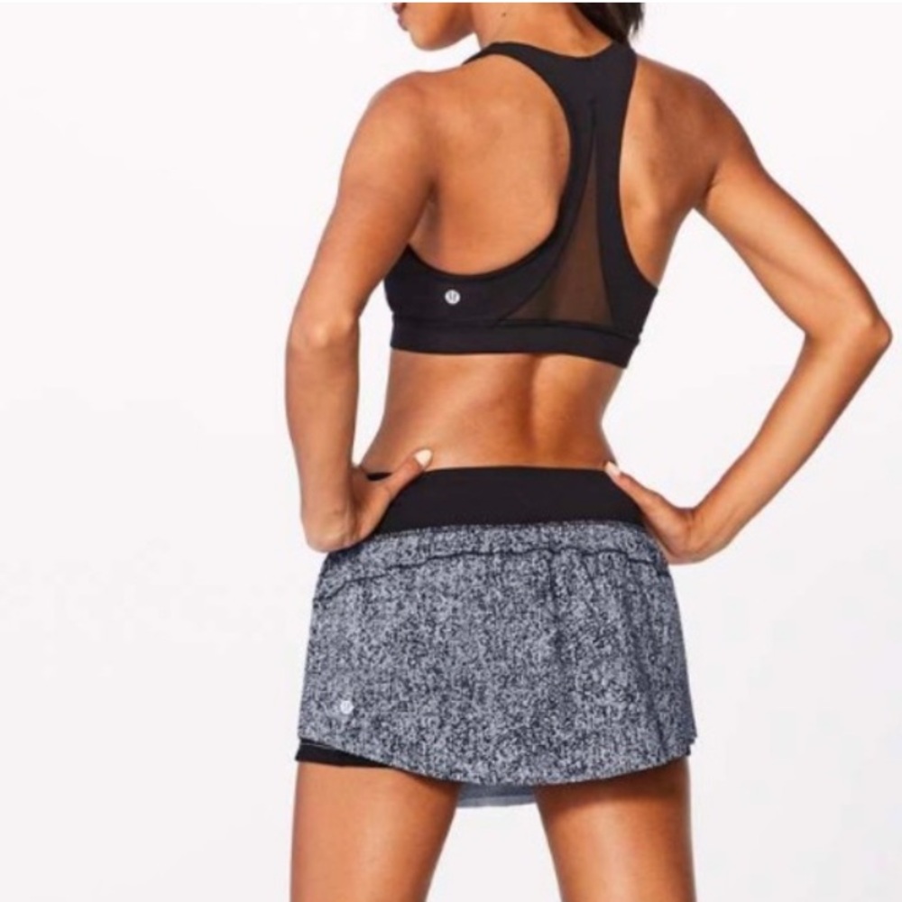 Lululemon Final Lap Skirt Irregular Denim Twill Print size  10